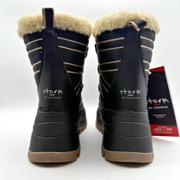 Storm by Cougar Womens Fresno Snow Boots US 7 EU 37 Black Waterproof NIB - Picture 8 of 11